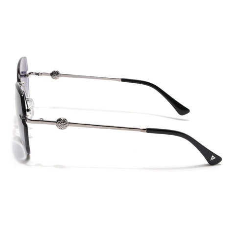 Oversize Sunglasses (Grey Lens | Silver Frame - SLMG9093)