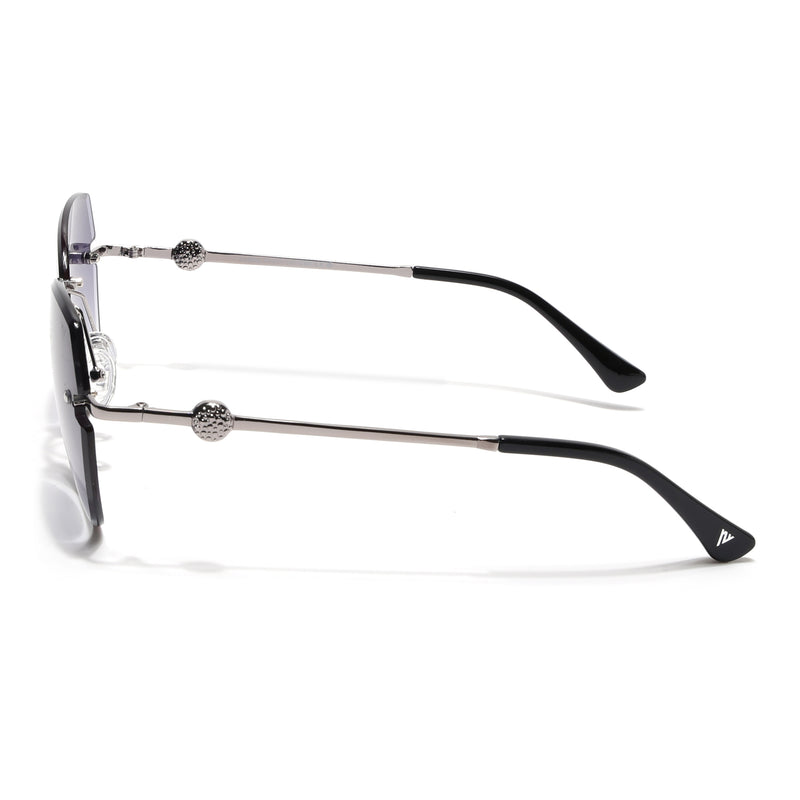 Oversize Sunglasses (Grey Lens | Silver Frame - SLMG9093)