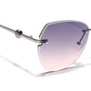Oversize Sunglasses (Peach Lens | Silver Frame - SLMG9094)