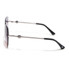 Oversize Sunglasses (Peach Lens | Silver Frame - SLMG9094)