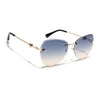 Oversize Sunglasses (Blue Lens | Golden Frame - SLMG9095)