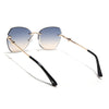 Oversize Sunglasses (Blue Lens | Golden Frame - SLMG9095)
