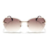 Oversize Sunglasses (Brown Lens | Golden Frame - SLMG9096)