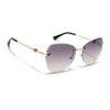 Oversize Sunglasses (Grey Lens | Rose Gold Frame - SLMG9097)