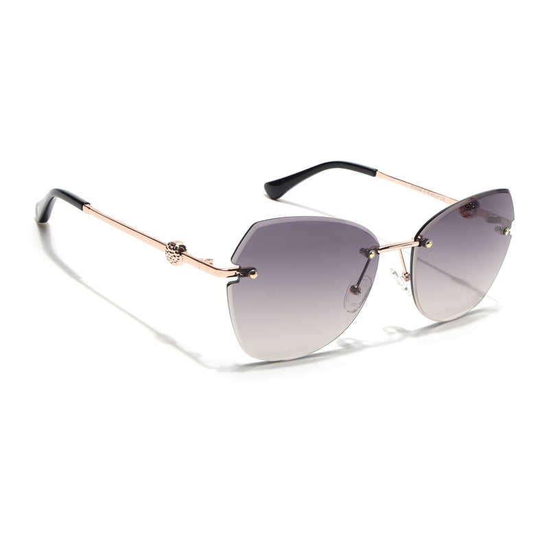 Oversize Sunglasses (Grey Lens | Rose Gold Frame - SLMG9097)