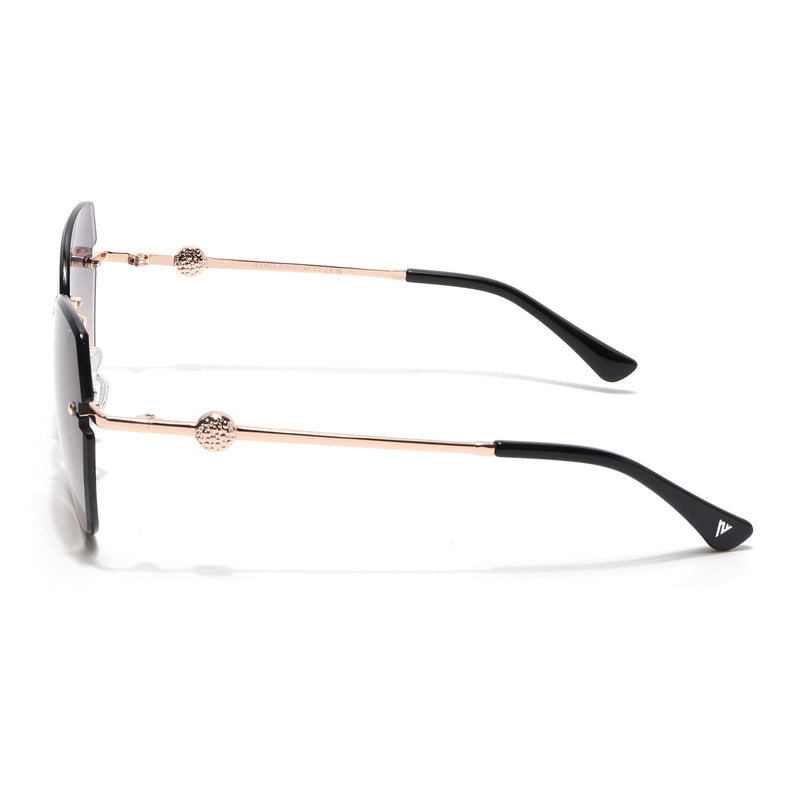 Oversize Sunglasses (Grey Lens | Rose Gold Frame - SLMG9097)