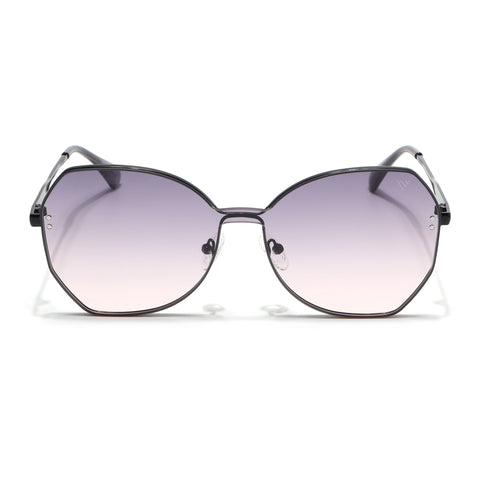 Oversize Sunglasses (Peach Lens | Black Frame - SLMG9087)