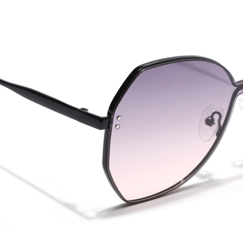 Oversize Sunglasses (Peach Lens | Black Frame - SLMG9087)