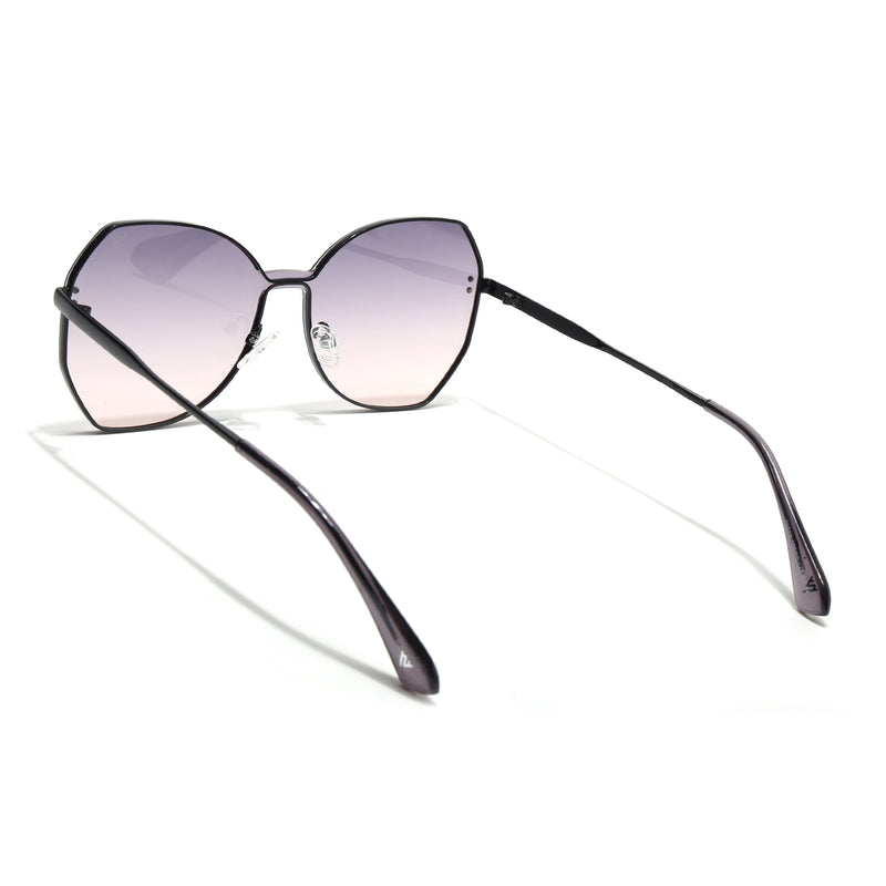 Oversize Sunglasses (Peach Lens | Black Frame - SLMG9087)