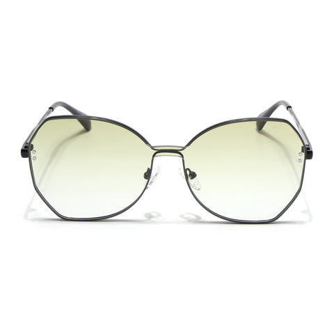 Oversize Sunglasses (Green Lens | Black Frame - SLMG9088)