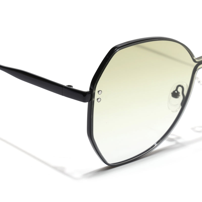 Oversize Sunglasses (Green Lens | Black Frame - SLMG9088)