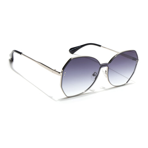 Oversize Sunglasses (Grey Lens | Silver Frame - SLMG9089)