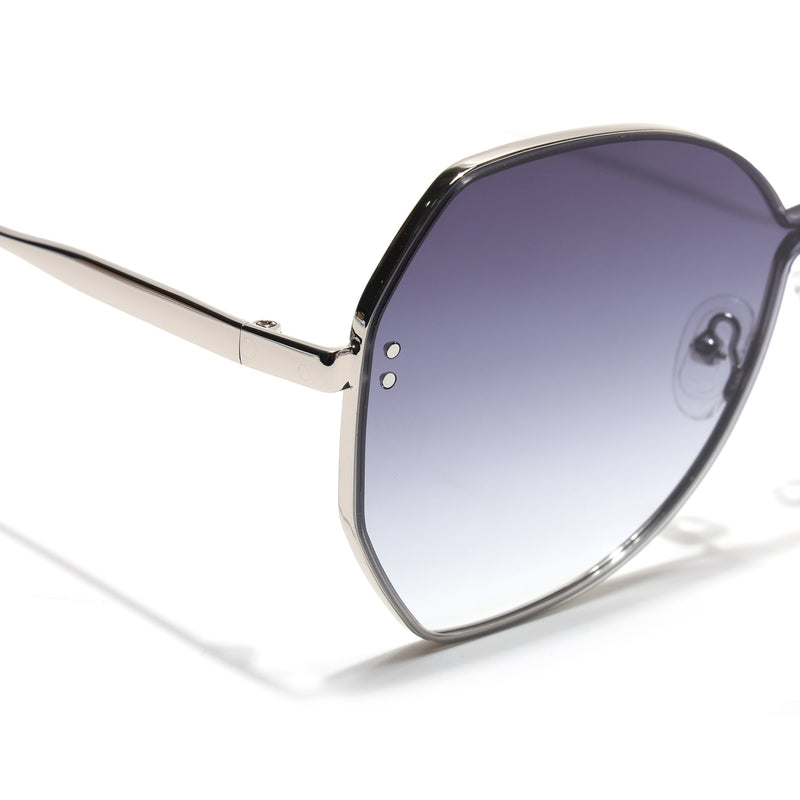 Oversize Sunglasses (Grey Lens | Silver Frame - SLMG9089)