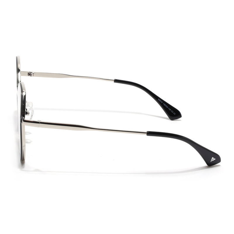Oversize Sunglasses (Grey Lens | Silver Frame - SLMG9089)