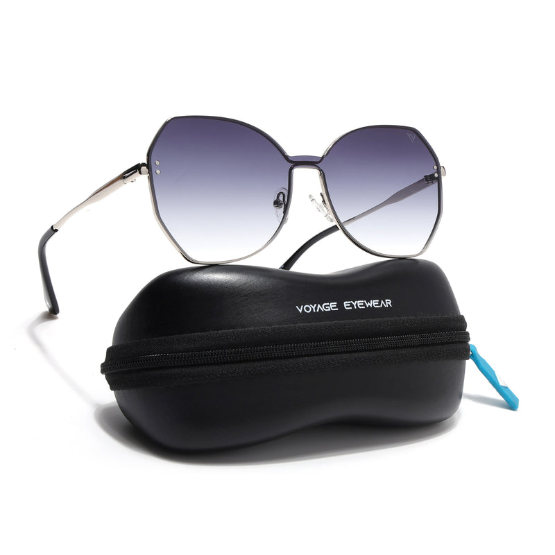 Oversize Sunglasses (Grey Lens | Silver Frame - SLMG9089)