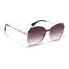 Oversize Sunglasses (Brown Lens | Golden Frame - SLMG9090)