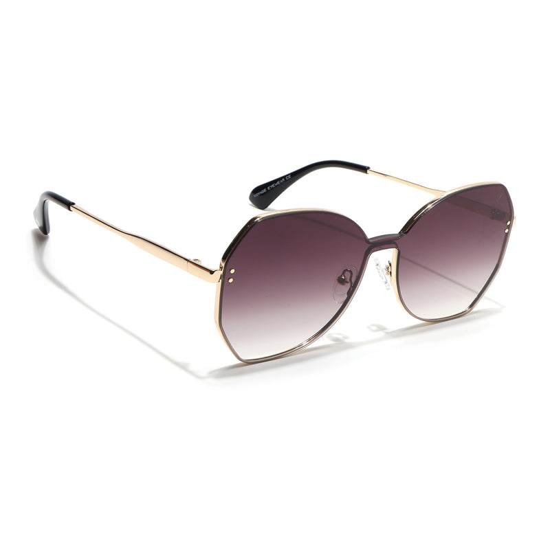 Oversize Sunglasses (Brown Lens | Golden Frame - SLMG9090)