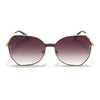 Oversize Sunglasses (Brown Lens | Golden Frame - SLMG9090)