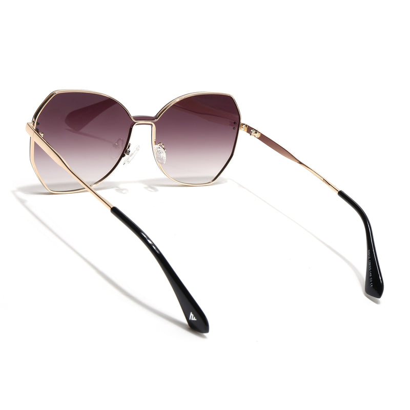 Oversize Sunglasses (Brown Lens | Golden Frame - SLMG9090)