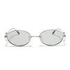 Oval Polarized Sunglasses (Grey Lens | Silver Frame - SLPMG9039)