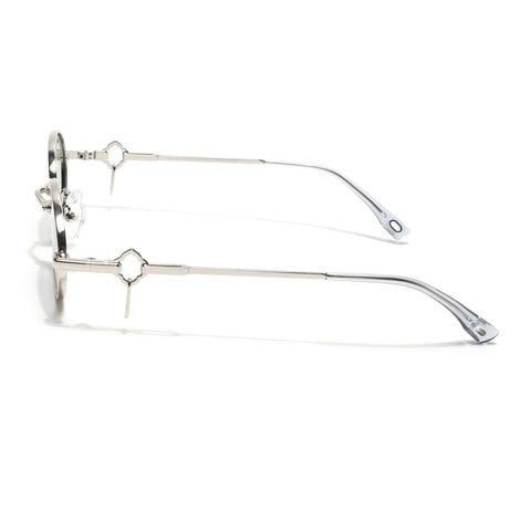 Oval Polarized Sunglasses (Grey Lens | Silver Frame - SLPMG9039)