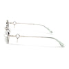 Oval Polarized Sunglasses (Green Lens | Silver Frame - SLPMG9040)