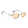 Oval Polarized Sunglasses (Yellow Lens | Golden Frame - SLPMG9041)