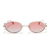 Oval Polarized Sunglasses (Pink Lens | Golden Frame - SLPMG9042)