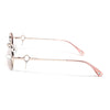 Oval Polarized Sunglasses (Pink Lens | Golden Frame - SLPMG9042)