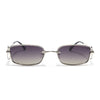 Rectangle Polarized Sunglasses (Olive Lens | Silver Frame - SLPMG9027)