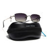 Rectangle Polarized Sunglasses (Olive Lens | Silver Frame - SLPMG9027)