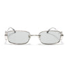 Rectangle Polarized Sunglasses (Grey Lens | Silver Frame - SLPMG9029)