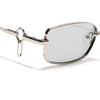 Rectangle Polarized Sunglasses (Grey Lens | Silver Frame - SLPMG9029)