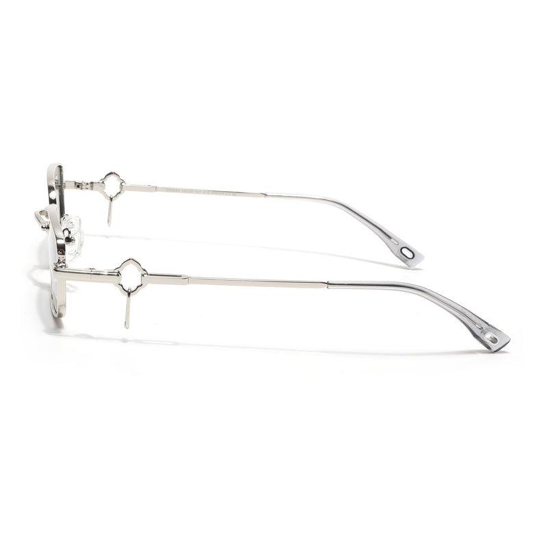 Rectangle Polarized Sunglasses (Grey Lens | Silver Frame - SLPMG9029)
