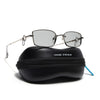 Rectangle Polarized Sunglasses (Grey Lens | Silver Frame - SLPMG9029)