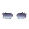 Rectangle Polarized Sunglasses (Grey Lens | Golden Frame - SLPMG9030)