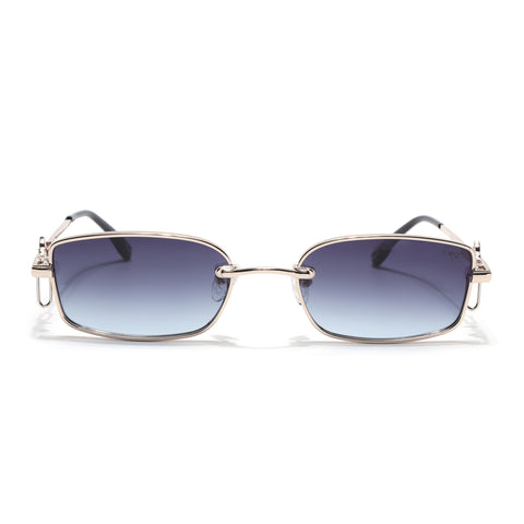 Rectangle Polarized Sunglasses (Grey Lens | Golden Frame - SLPMG9030)