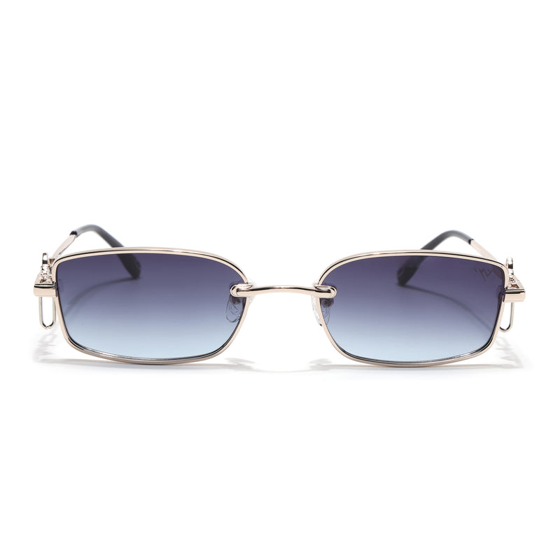 Rectangle Polarized Sunglasses (Grey Lens | Golden Frame - SLPMG9030)