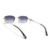 Rectangle Polarized Sunglasses (Grey Lens | Golden Frame - SLPMG9030)