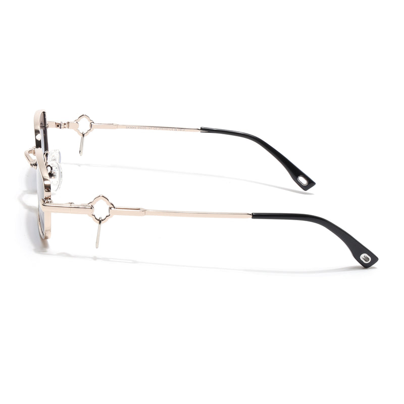 Rectangle Polarized Sunglasses (Grey Lens | Golden Frame - SLPMG9030)