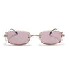 Rectangle Polarized Sunglasses (Purple Lens | Golden Frame - SLPMG9031)