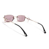 Rectangle Polarized Sunglasses (Purple Lens | Golden Frame - SLPMG9031)