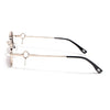 Rectangle Polarized Sunglasses (Purple Lens | Golden Frame - SLPMG9031)