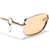 Rectangle Polarized Sunglasses (Yellow Lens | Golden Frame - SLPMG9032)