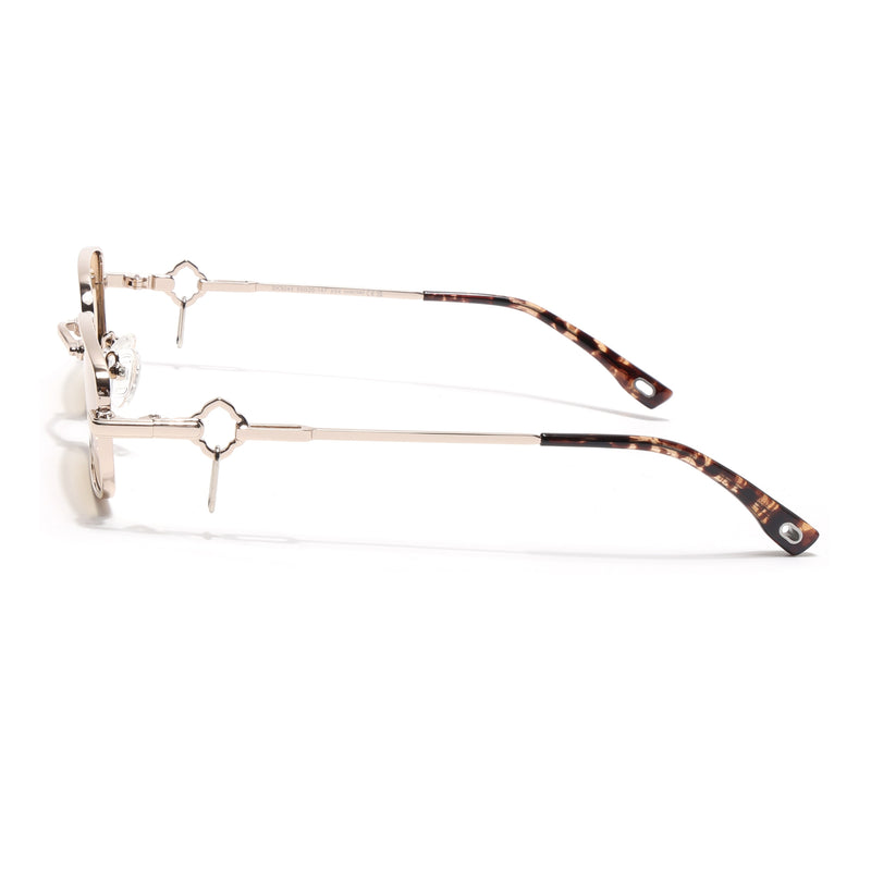 Rectangle Polarized Sunglasses (Yellow Lens | Golden Frame - SLPMG9032)