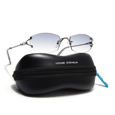 Rimless Sunglasses (Grey Lens | Silver Frame - SLMG9013)