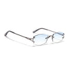 Rimless Sunglasses (Blue Lens | Silver Frame - SLMG9014)