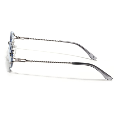 Rimless Sunglasses (Blue Lens | Silver Frame - SLMG9014)