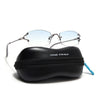 Rimless Sunglasses (Blue Lens | Silver Frame - SLMG9014)
