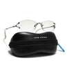 Rimless Sunglasses (Green Lens | Silver Frame - SLMG9015)